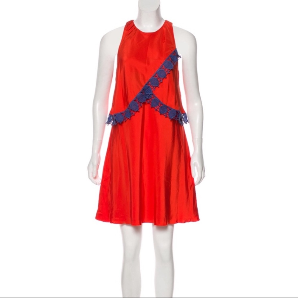 Silk Orange Tory Burch Amanda Dress